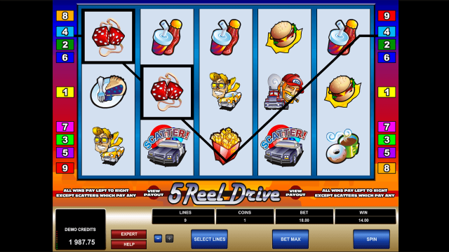 Игровой интерфейс 5 Reel Drive 5