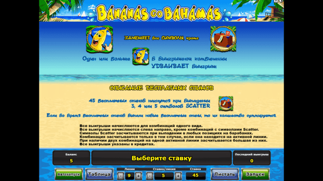 Бонусная игра Bananas Go Bahamas 2